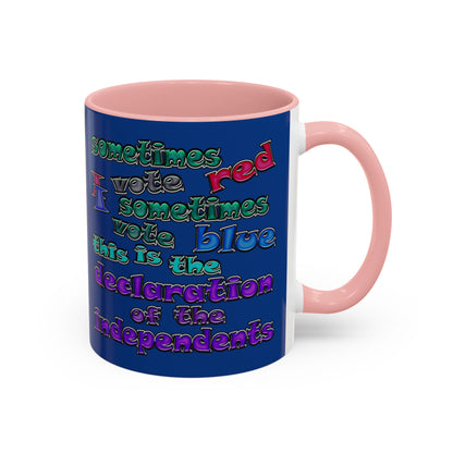 declaration of the independents - Accent Mug (dark blue)