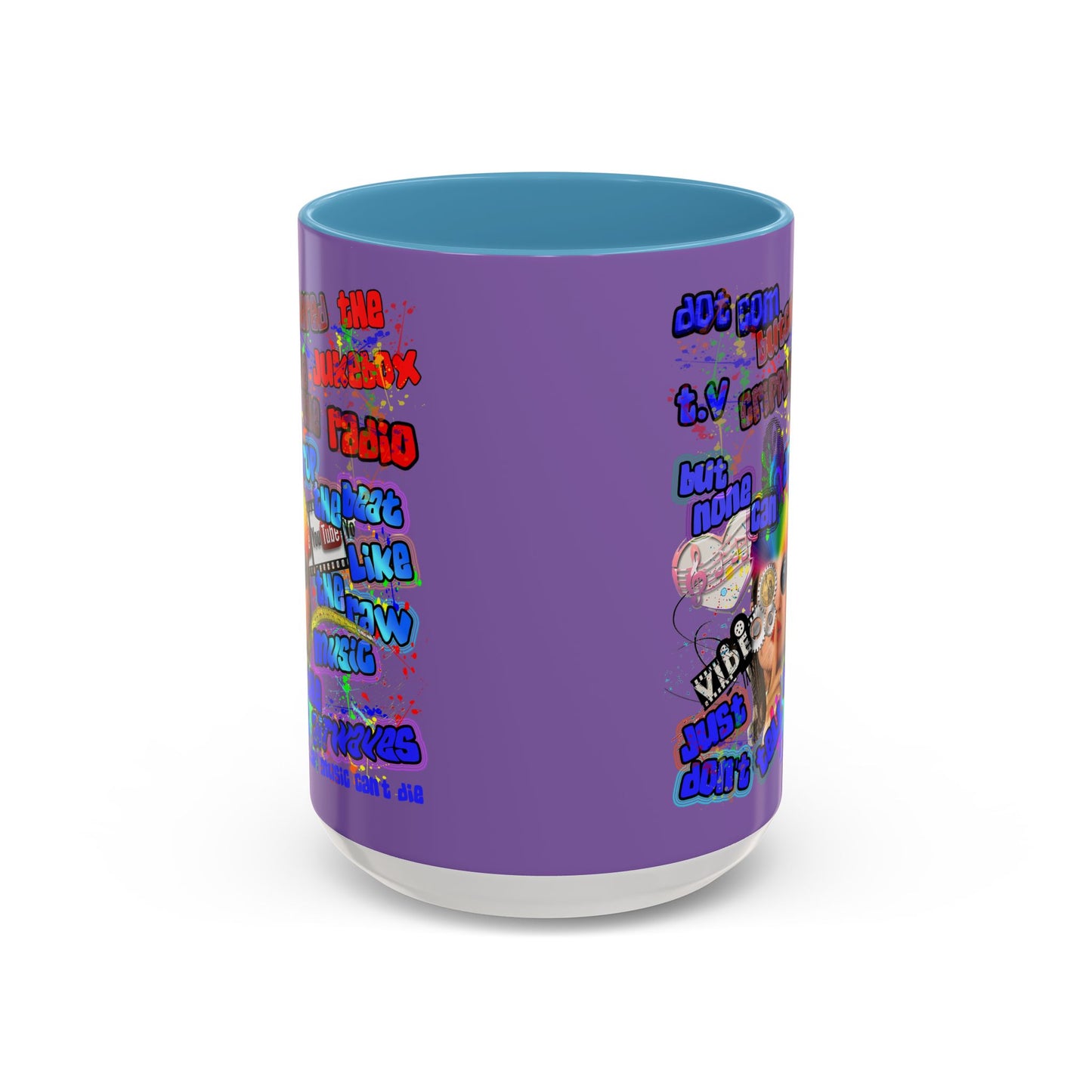 drop the beat - Accent Mug (light purple)
