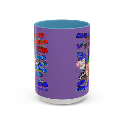 drop the beat - Accent Mug (light purple)