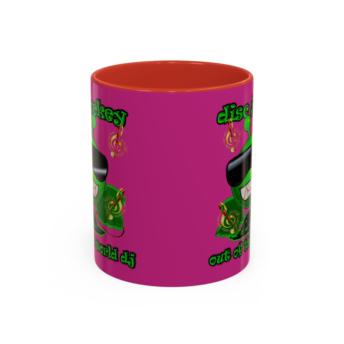 disc jockey - Accent Mug (pink)