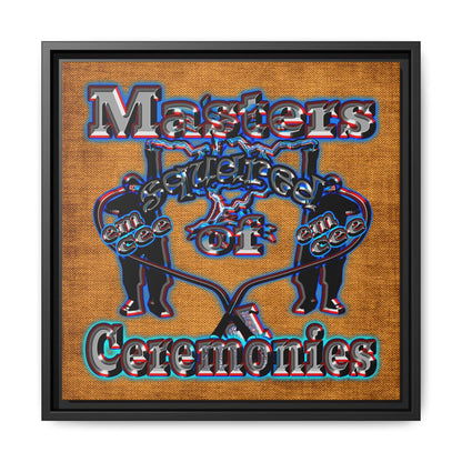 em cee squared - framed canvas art (brown papyrus)