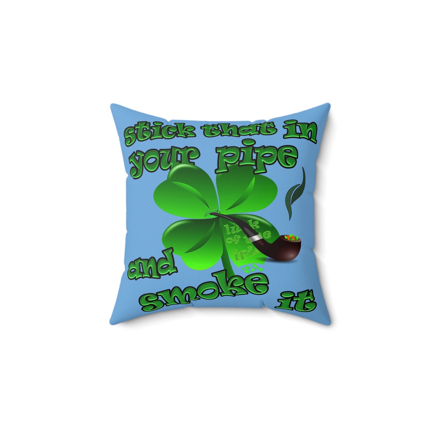 celtics logo - Faux Suede Square Pillow - (light blue)
