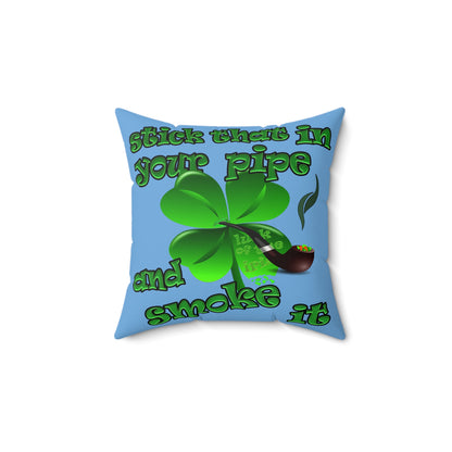 celtics logo - Faux Suede Square Pillow - (light blue)