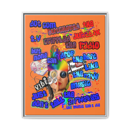 drop the beat - framed canvas art (crusta)