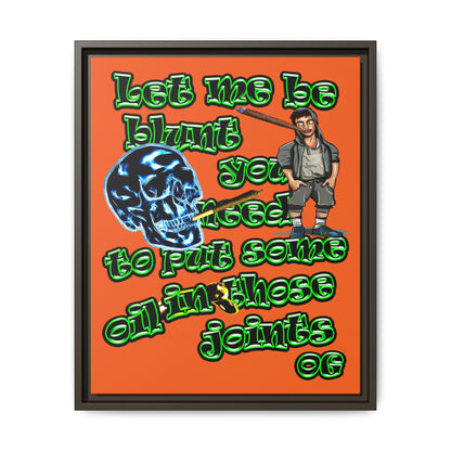 og - framed canvas art (orange)