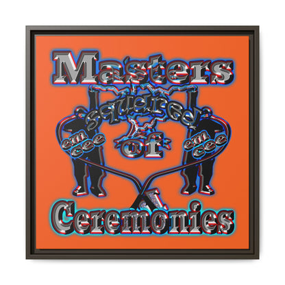 em cee squared - framed canvas art (orange)