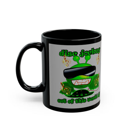 disc jockey - Black Mug (light grey)