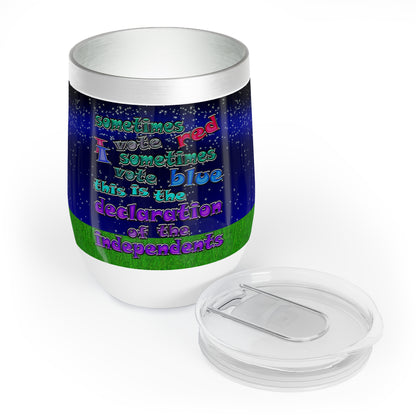 declaration of the independents - Chill Wine Tumbler ('snoops' background)