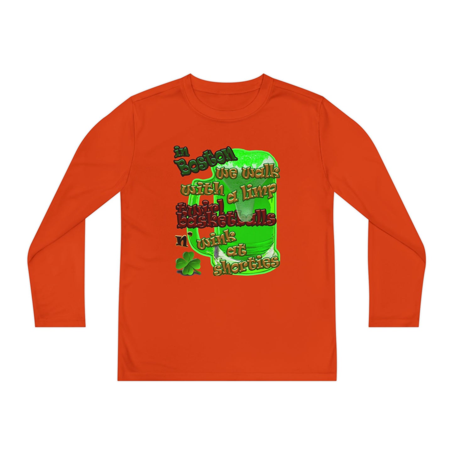 celtics logo - Youth Long Sleeve Competitor Tee
