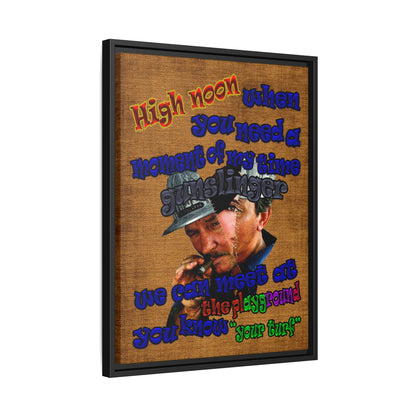 high noon - framed canvas art (brown papyrus)