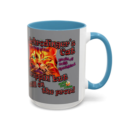 schrodinger's cat - Accent Mug (grey)