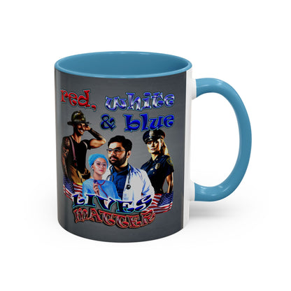rw&b lives matter - Accent Mug (grey-light grey)