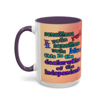 declaration of the independents - Accent Mug (yellow-orange wave)