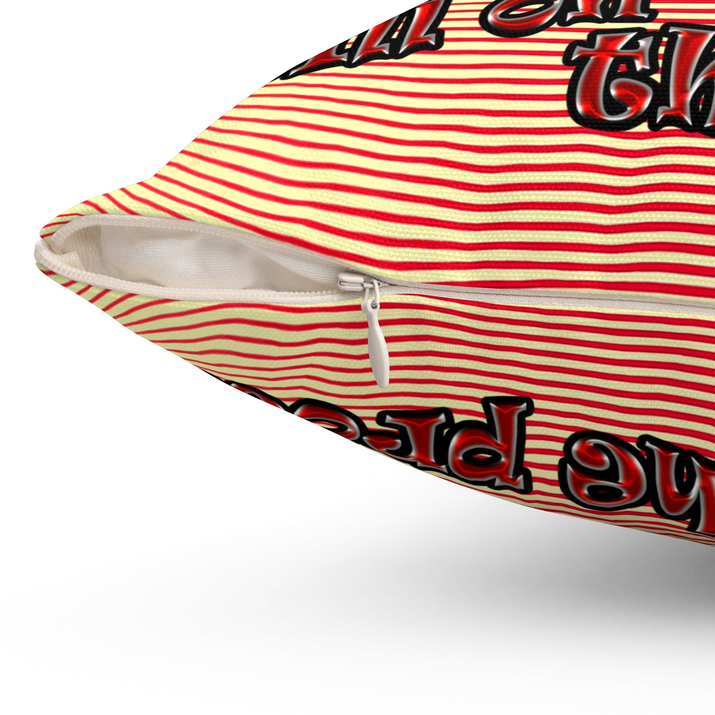 schrodinger's cat - Spun Polyester Square Pillow - (yellow-orange wave)