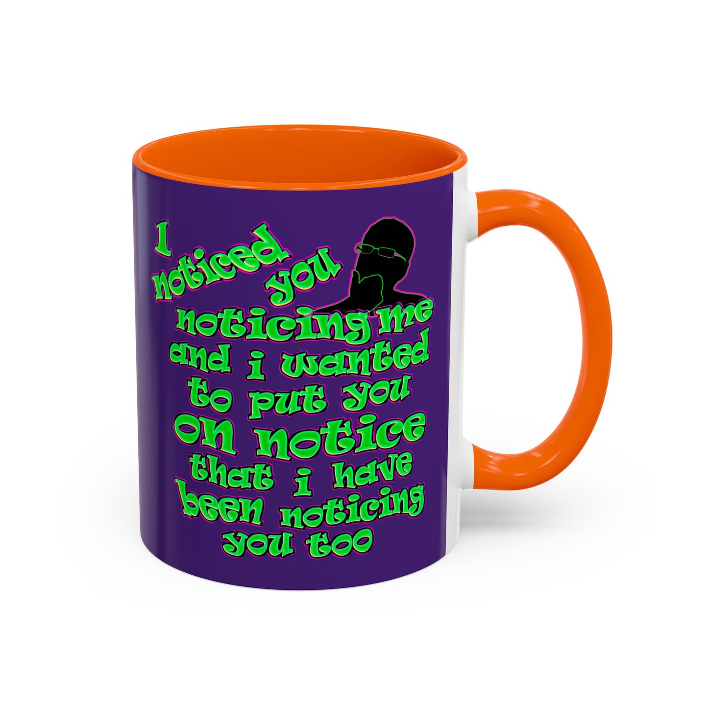 noticed you noticing - Accent Mug (purple)