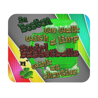 celtics logo - Mouse Pad (Rectangle) (rainbow split)