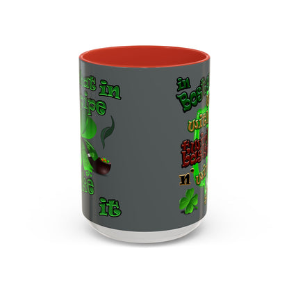 celtics logo - Accent Mug (dark grey)
