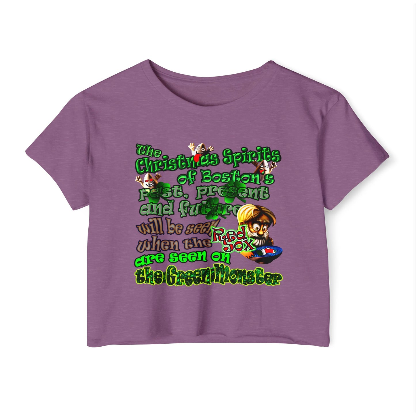 christmas spirits of boston - Women's Festival Crop Top