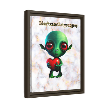 I don't care that your grey - framed canvas art (white marble)