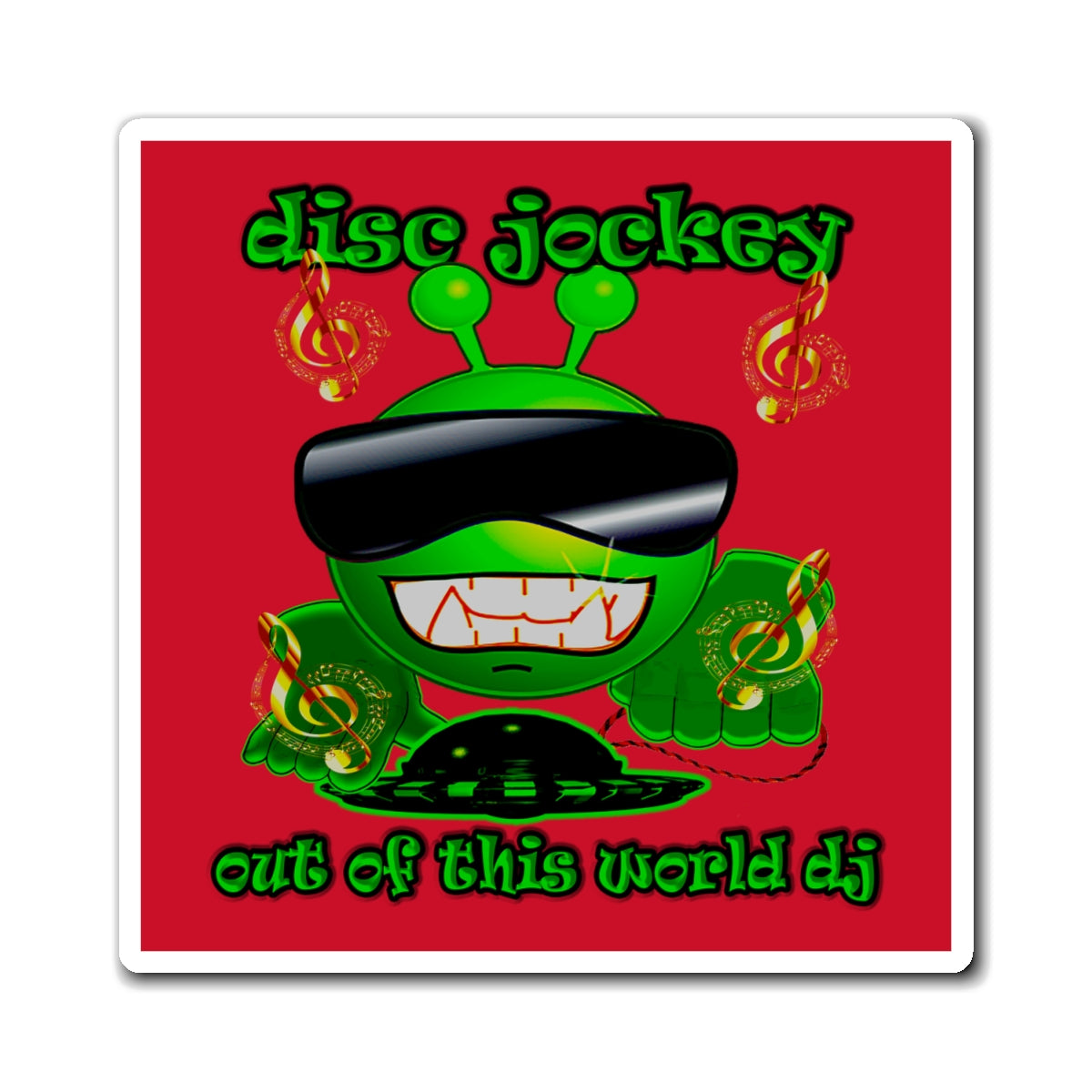 disc jockey - Magnets - (dark red)