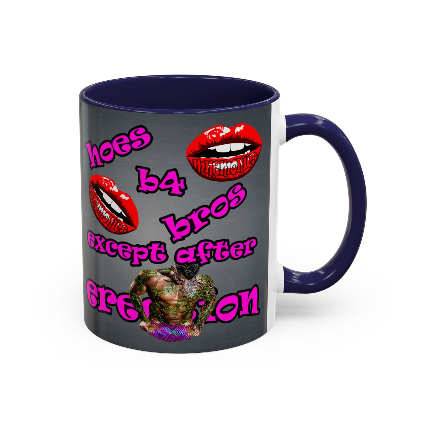 hoes b4 bros - Accent Mug (grey-light grey)
