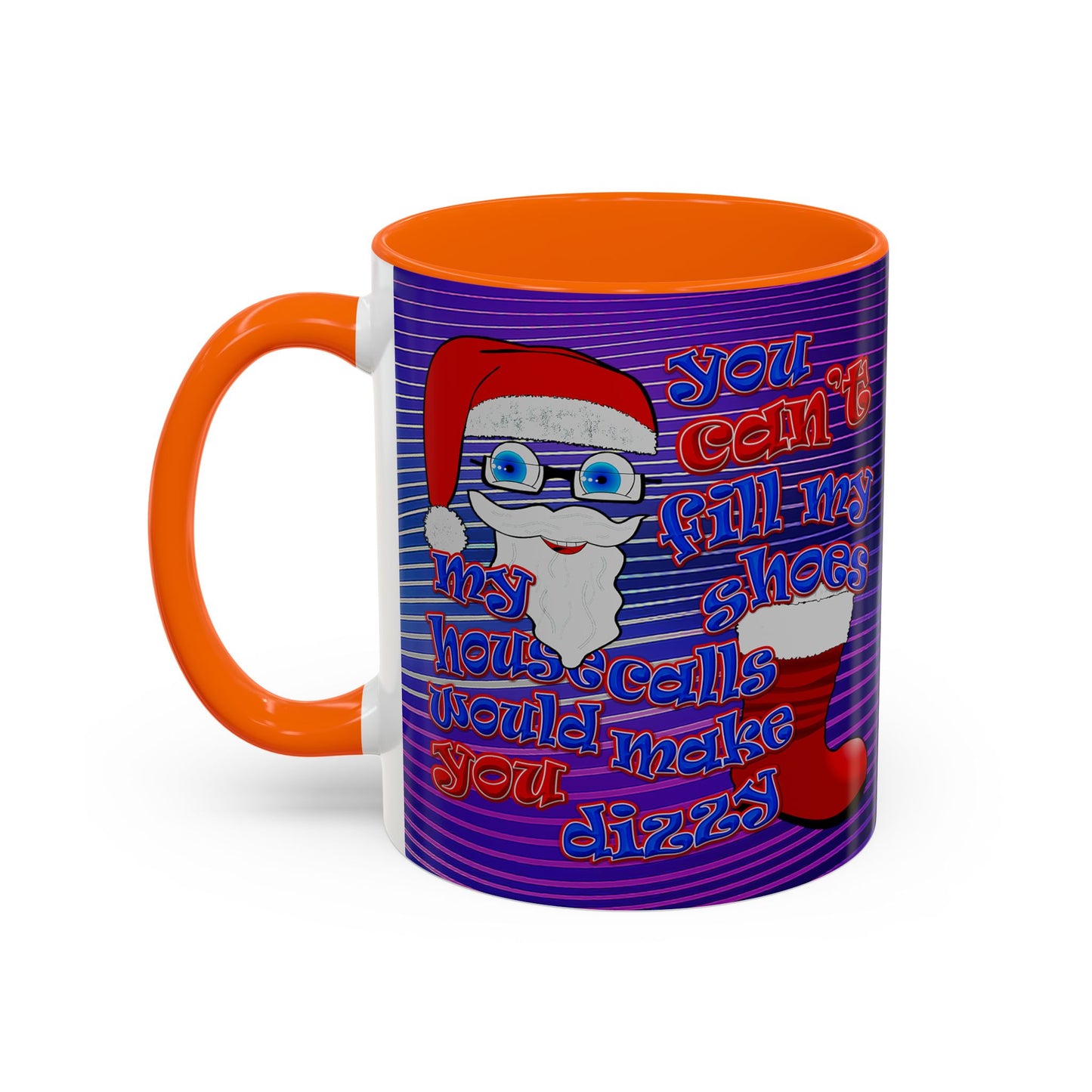 santa's shoes - Accent Mug (purple wave)