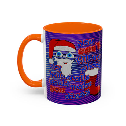 santa's shoes - Accent Mug (purple wave)