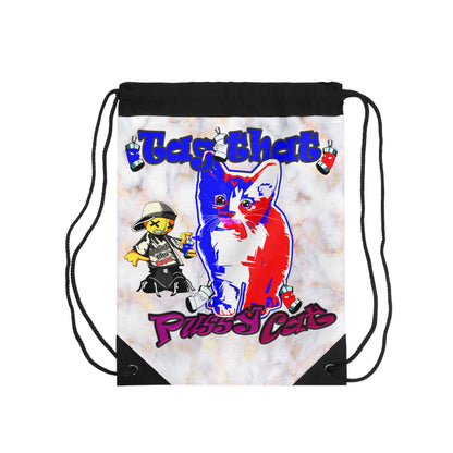 tag that - Drawstring Bag (white marble)