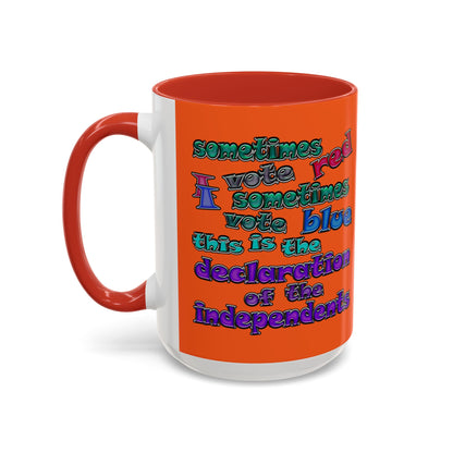 declaration of the independents - Accent Mug (orange)