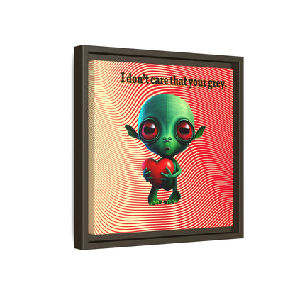 I don't care that your grey - framed canvas art (yellow-orange wave)