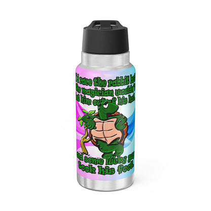 turtle race - Gator Tumbler, 32oz  (light blue-pink wave)