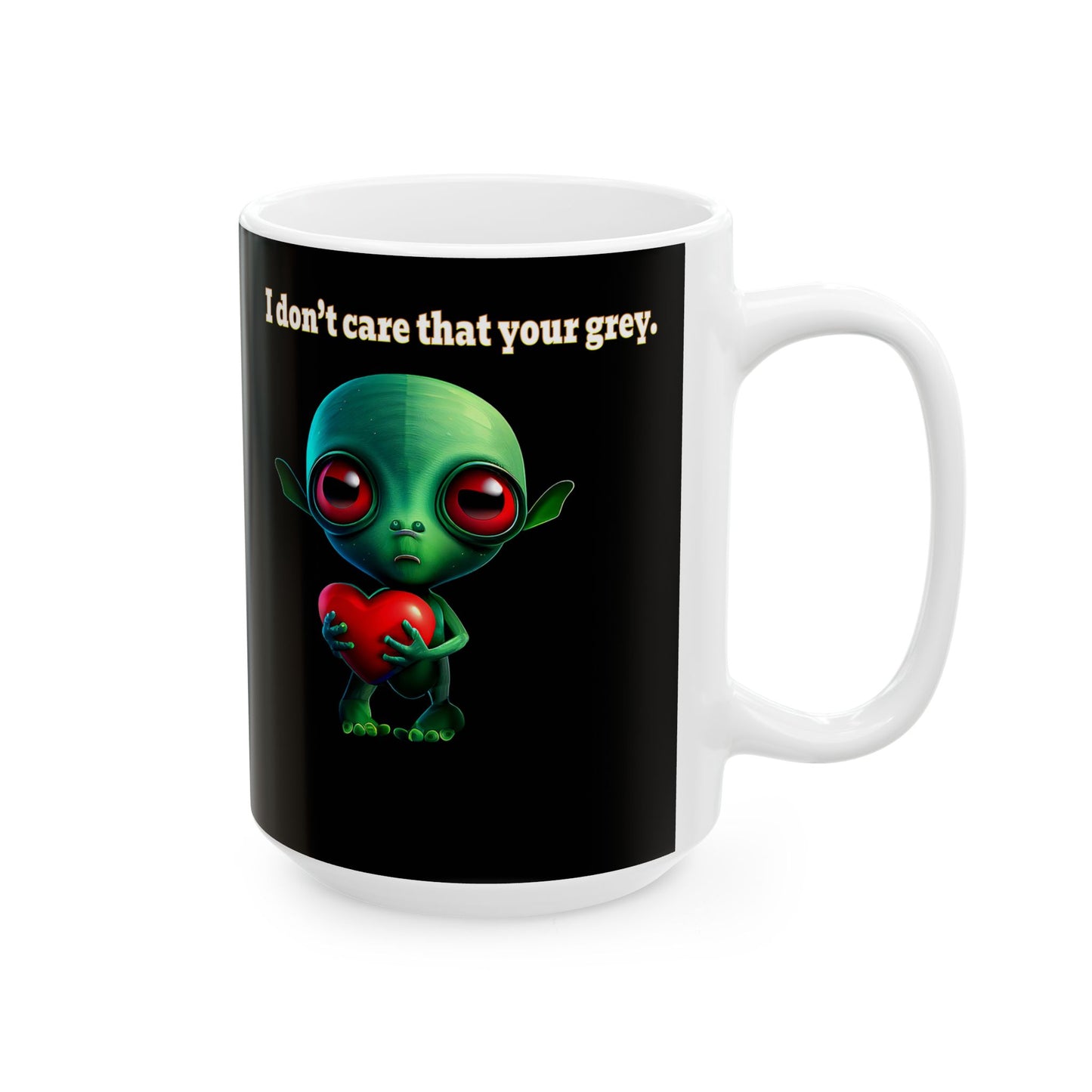 I don't care that your grey - White Mug (black)