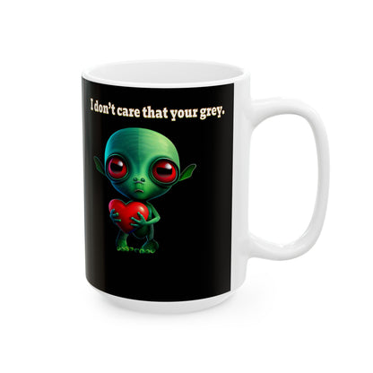 I don't care that your grey - White Mug (black)