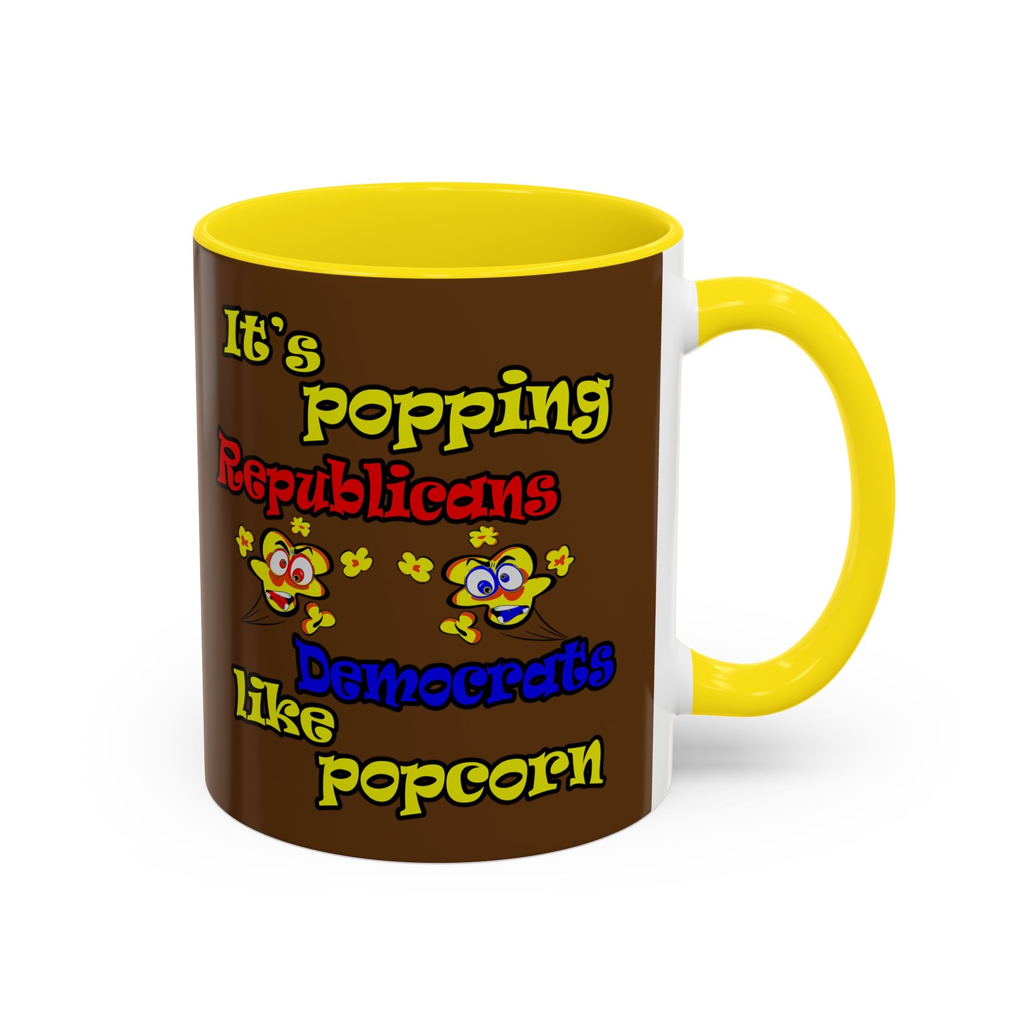 popping like popcorn - Accent Mug (brown)
