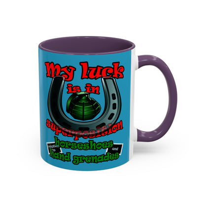 my luck - Accent Mug (turquoise)
