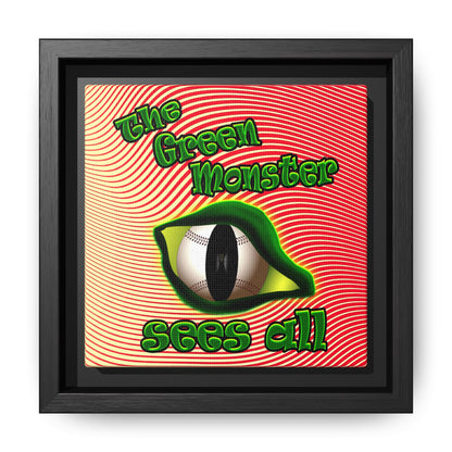 green monster - framed canvas art (yellow-orange wave)