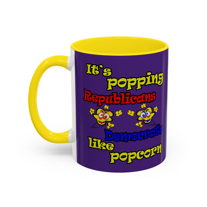 popping like popcorn - Accent Mug (purple)