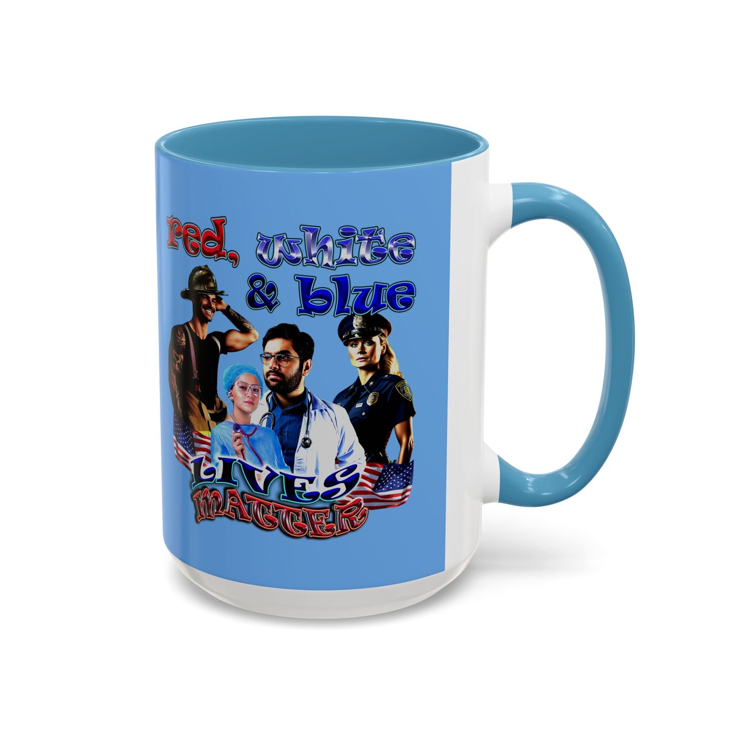 rw&b lives matter - Accent Mug (light blue)