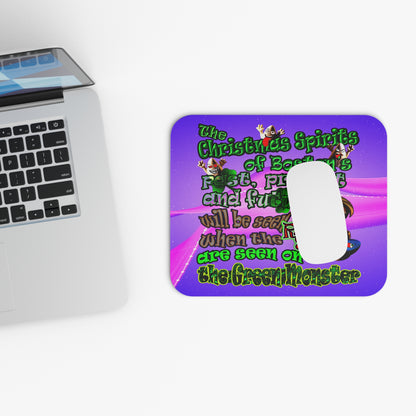 christmas spirits of boston - Mouse Pad (Rectangle) (purple-pink wave)