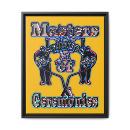 em cee squared - framed canvas art (yellow)