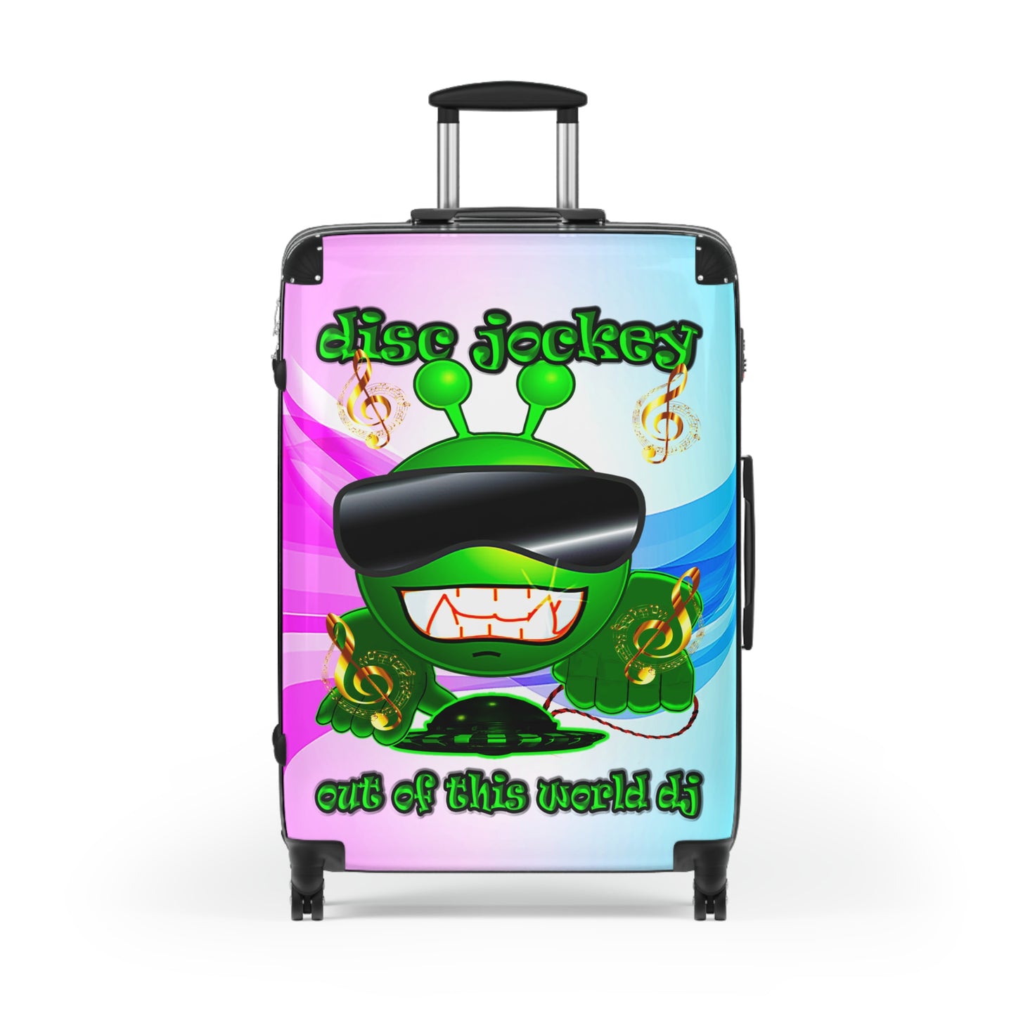 disc jockey - Suitcase (light blue-pink wave)