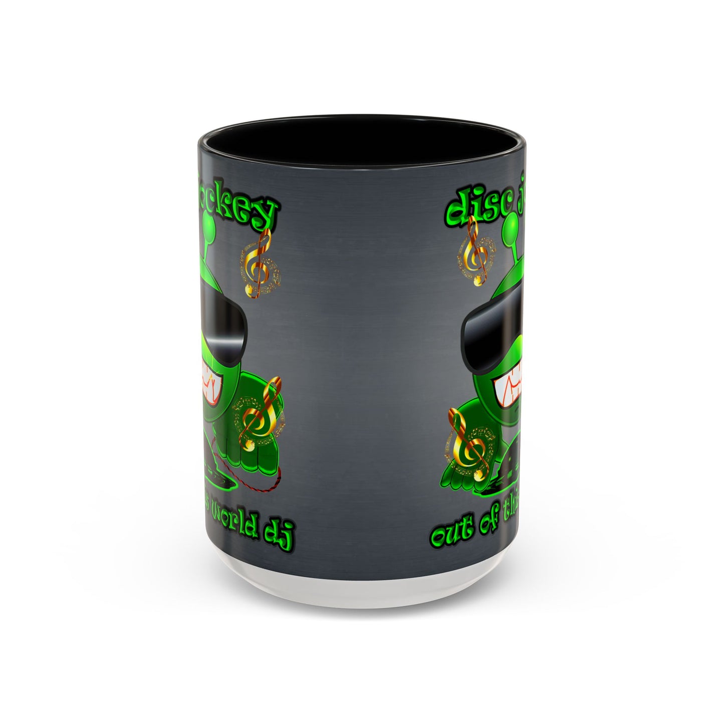 disc jockey - Accent Mug (grey-light grey)