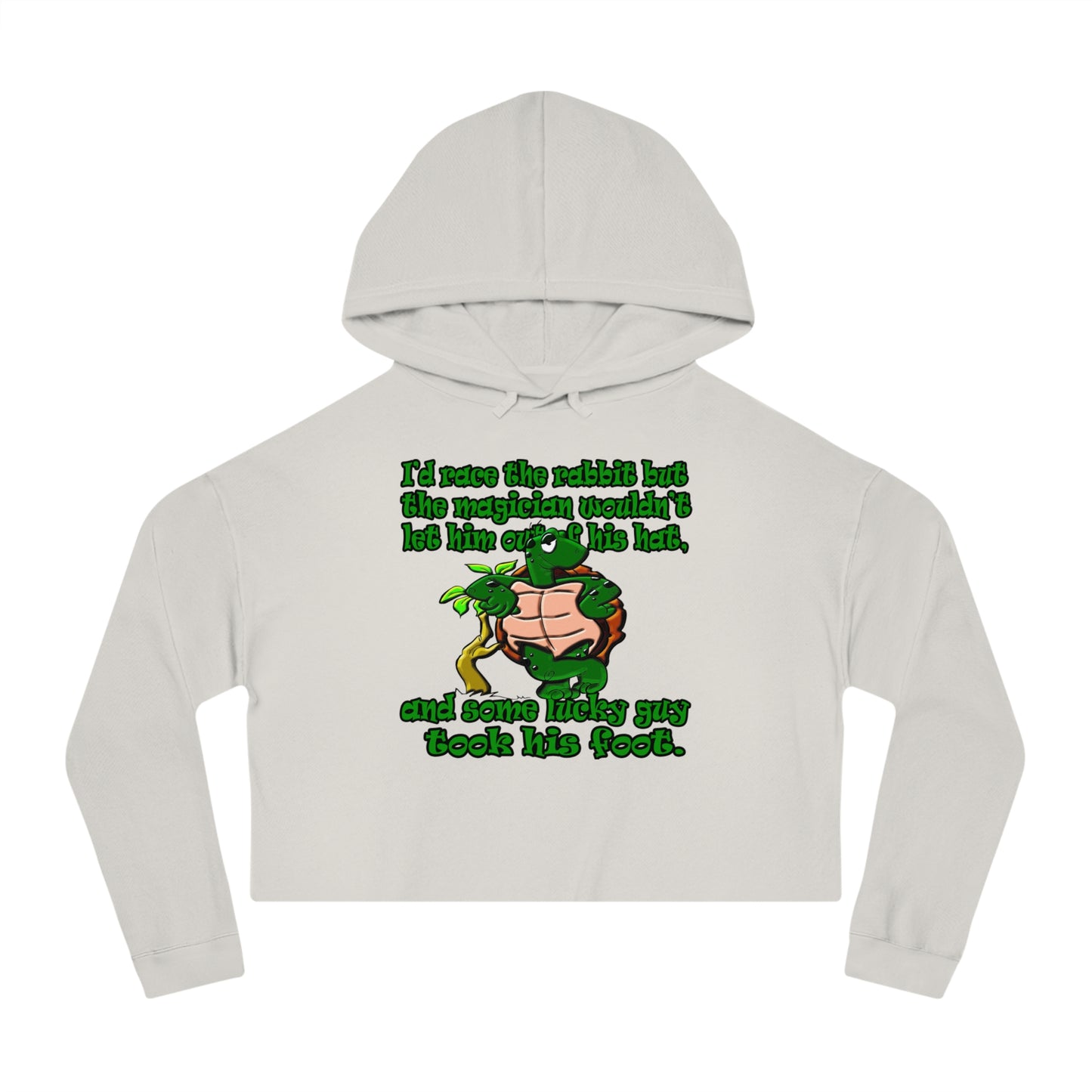 turtle race - Women’s Cropped Hooded Sweatshirt