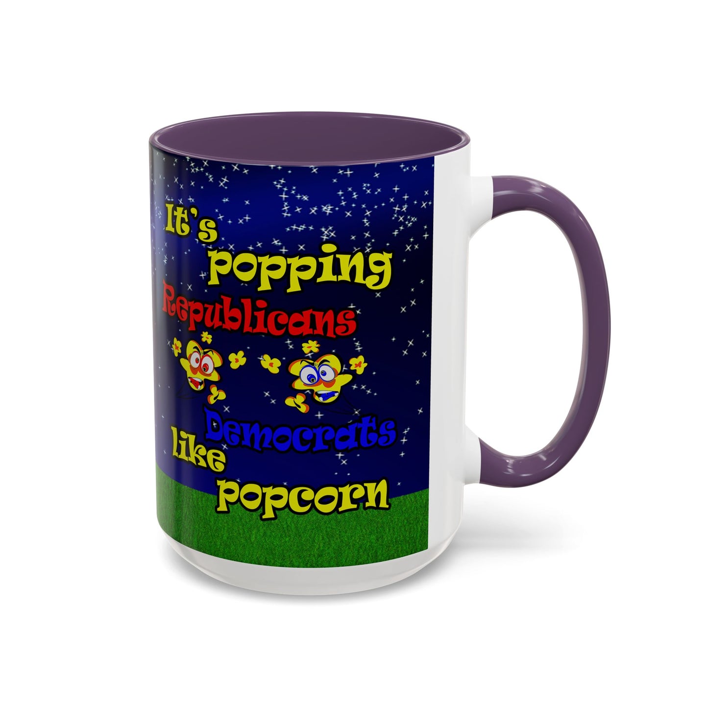 popping like popcorn - Accent Mug ('snoops' background)