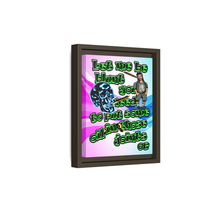 og - framed canvas art (light blue-pink wave)