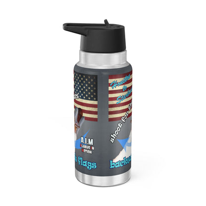 shoot for the stars - Gator Tumbler, 32oz (grey-light grey)
