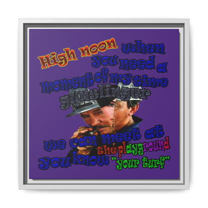 high noon - framed canvas art (purple)