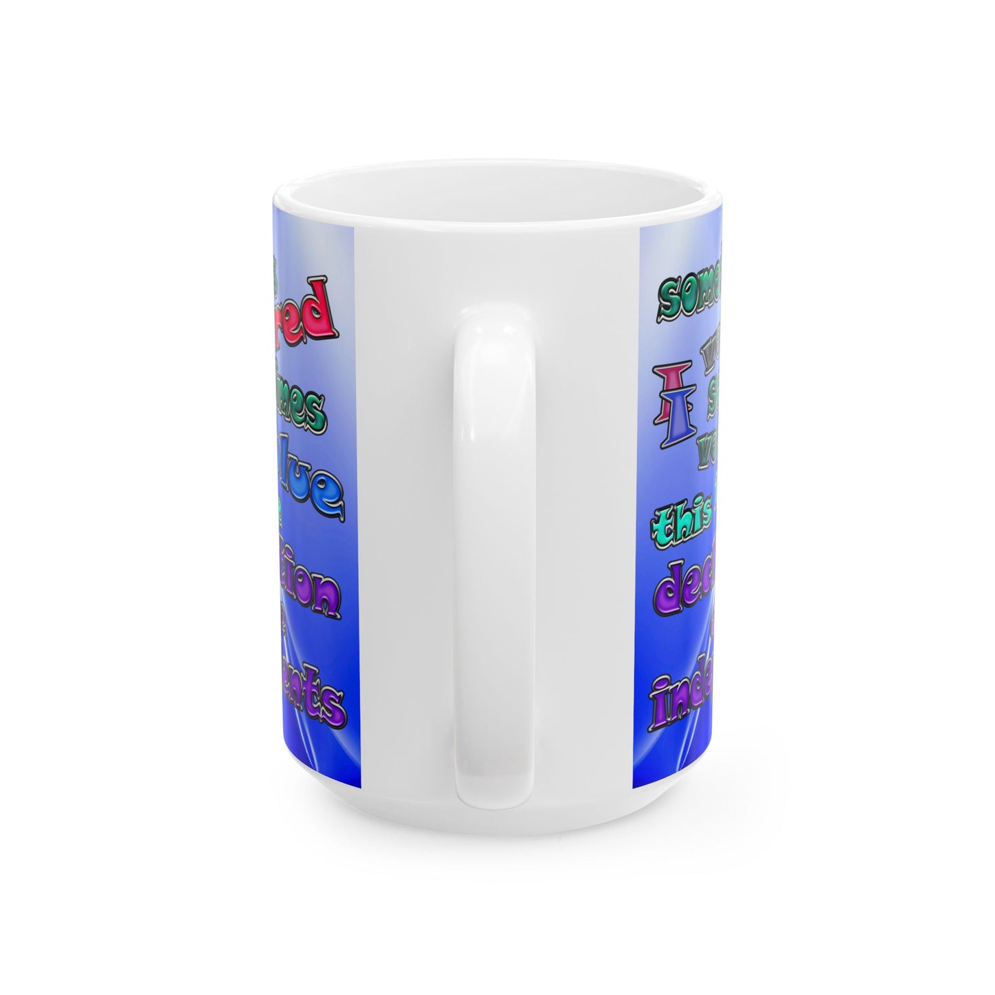 declaration of the independents - White Mug (blue-white wave)