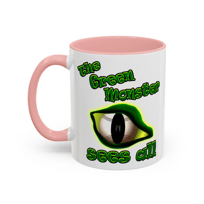 green monster - Accent Mug (white)