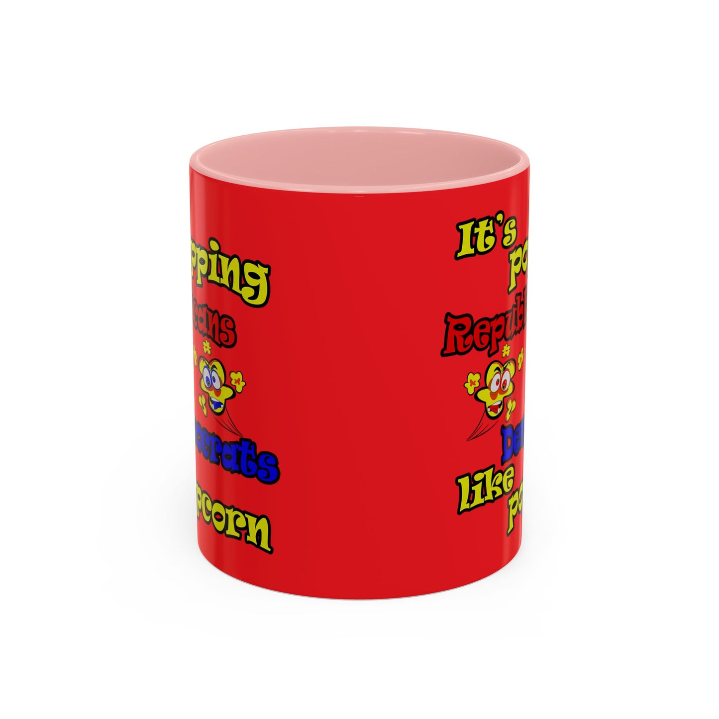 popping like popcorn - Accent Mug (red)